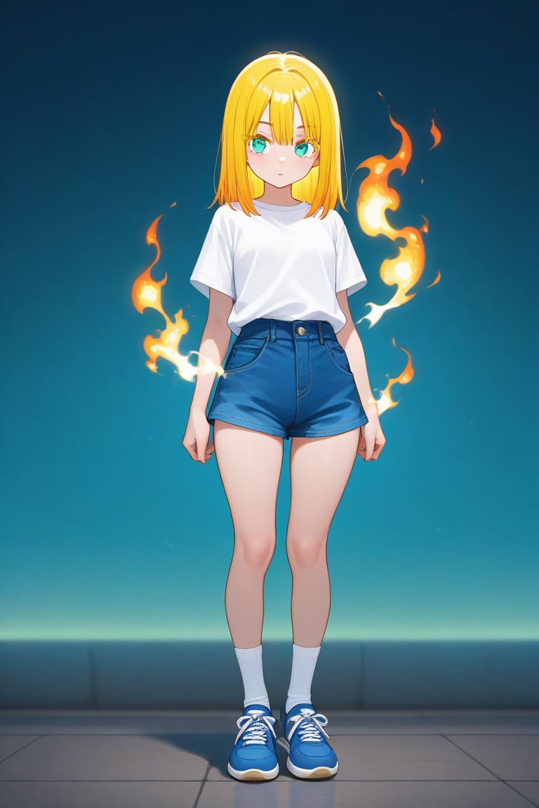 Fiery background,  1girl,  medium hair by 幽鬼処刑人２年目 on Tensor.Art