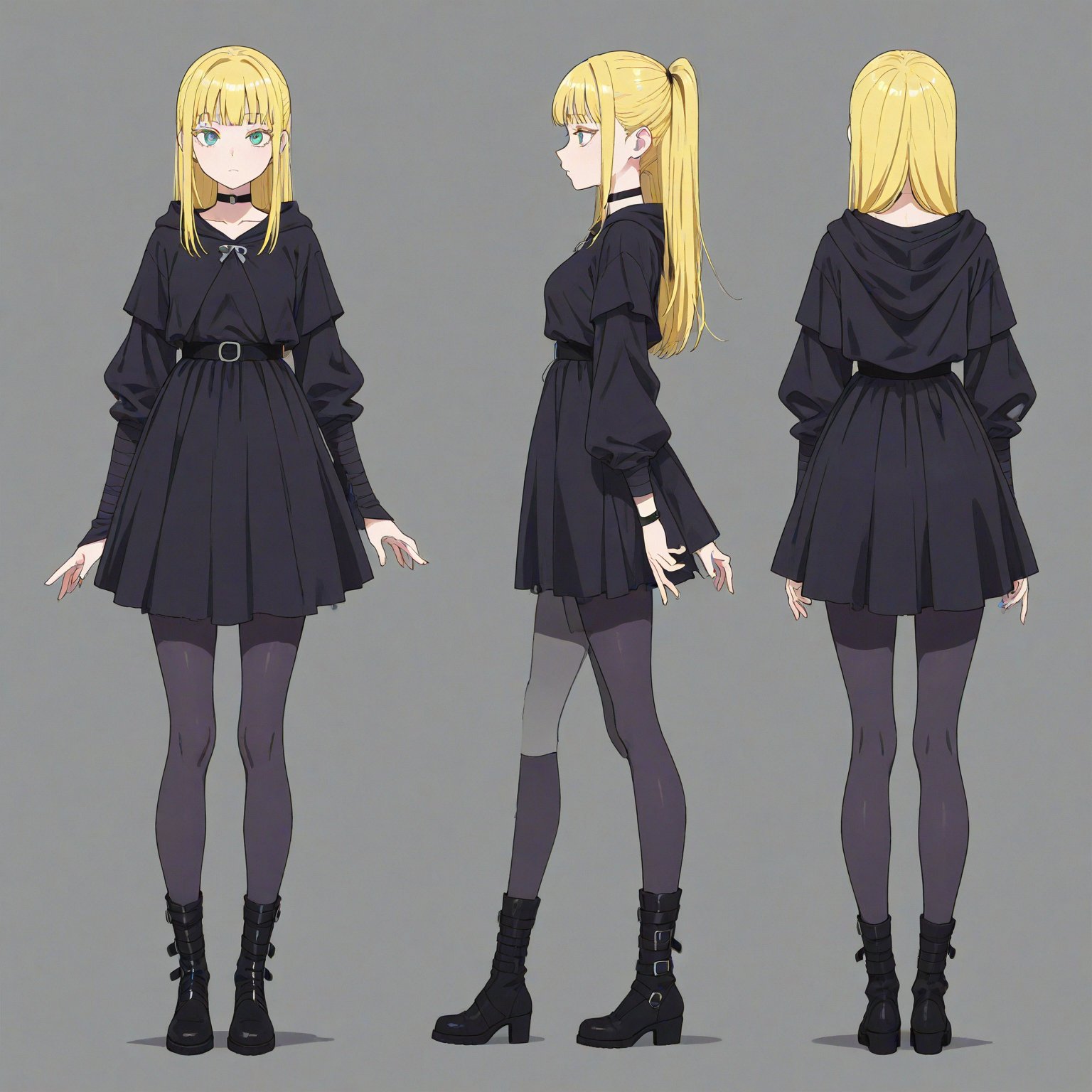 Perky Goth,  turnaround,  full body by 幽鬼処刑人２年目 on Tensor.Art