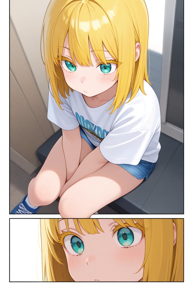 2koma,  1girl,  medium hair by 幽鬼処刑人２年目 on Tensor.Art