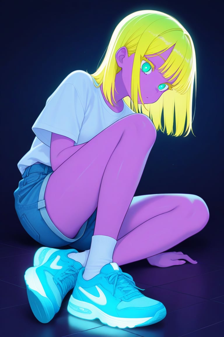 Ultraviolet light,  1girl,  medium hair by 幽鬼処刑人２年目 on Tensor.Art