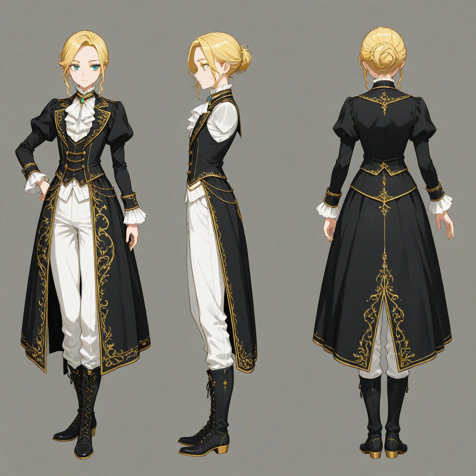 Aristocratic clothes,  turnaround,  simple background by 幽鬼処刑人２年目 on Tensor.Art