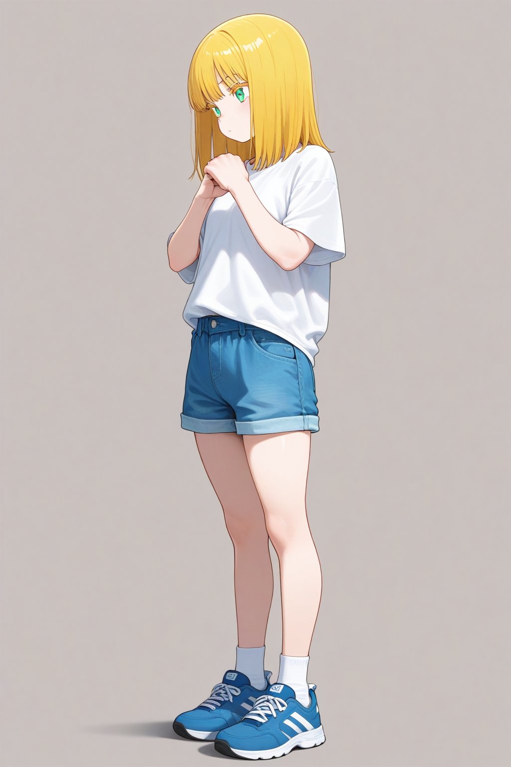 Fist in hand,  1girl,  medium hair by 幽鬼処刑人２年目 on Tensor.Art