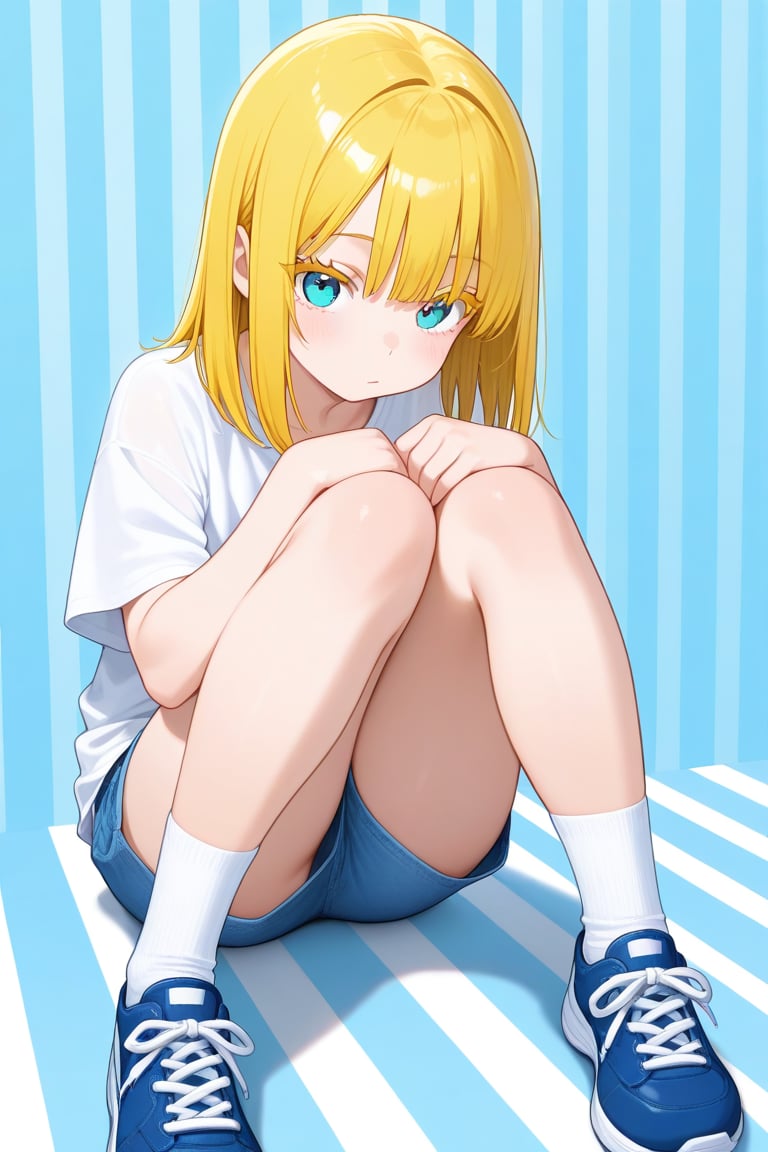 Striped background,  1girl,  medium hair by 幽鬼処刑人２年目 on Tensor.Art