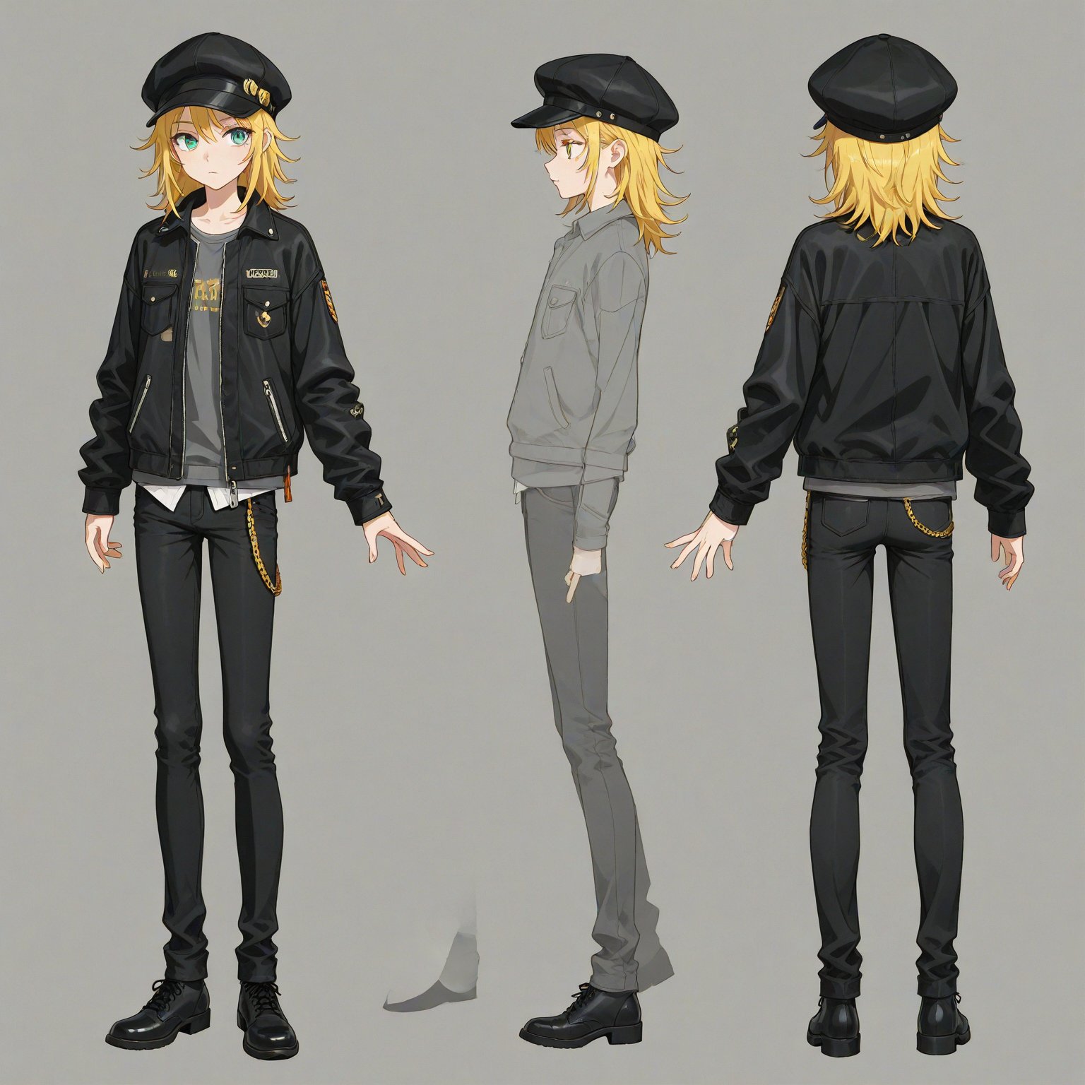 1990-1999 fashion,  Headwear,  turnaround by 幽鬼処刑人２年目 on Tensor.Art