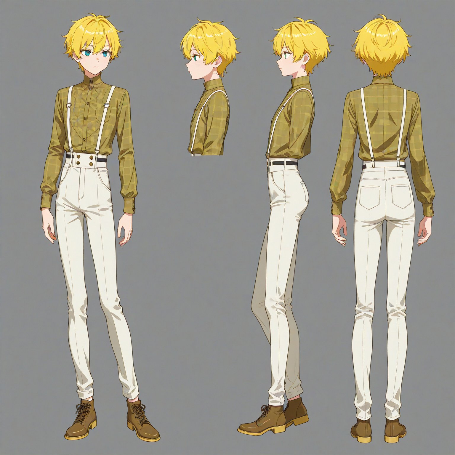 1960-1969 fashion,  turnaround,  simple background by 幽鬼処刑人２年目 on Tensor.Art