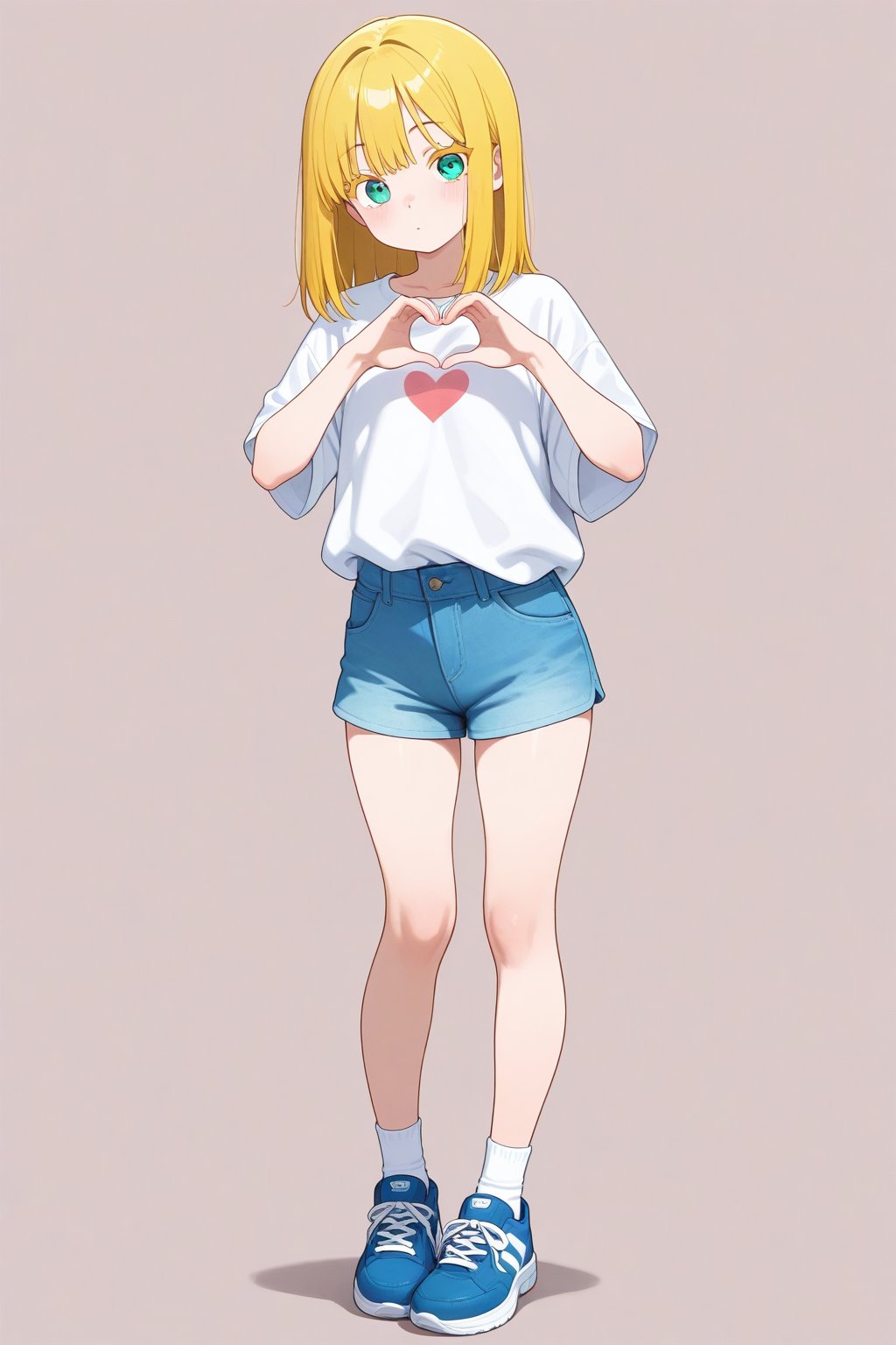 Heart hands,  1girl,  medium hair by 幽鬼処刑人２年目 on Tensor.Art