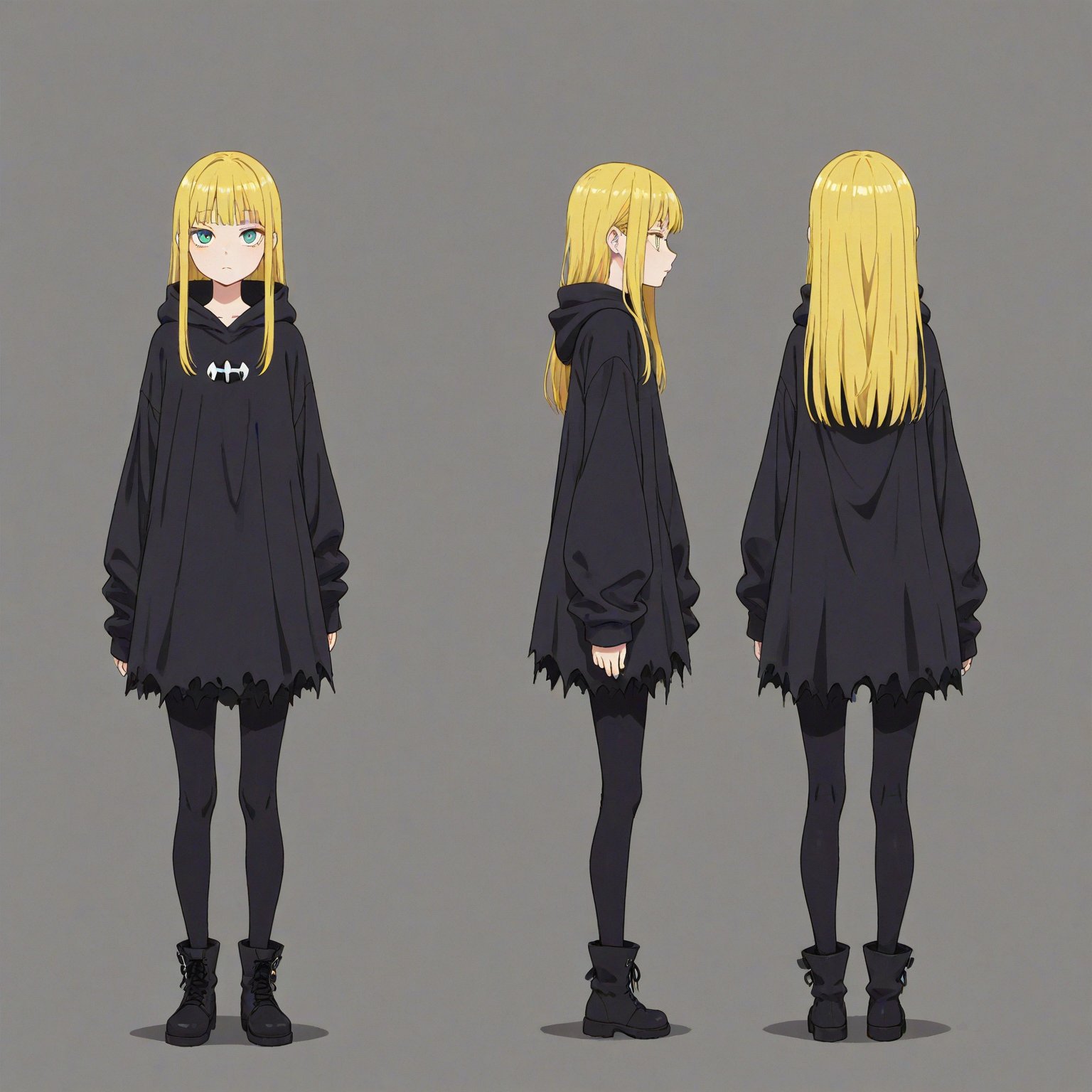 Perky Goth,  turnaround,  full body by 幽鬼処刑人２年目 on Tensor.Art
