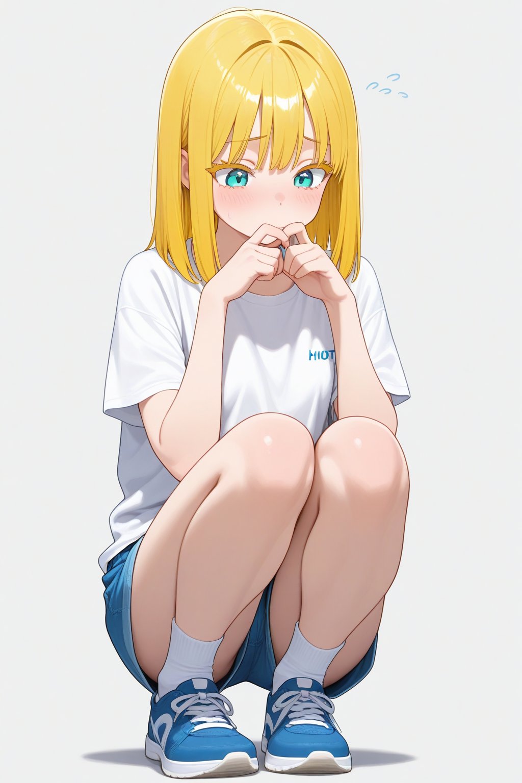 Fidgeting,  1girl,  medium hair by 幽鬼処刑人２年目 on Tensor.Art
