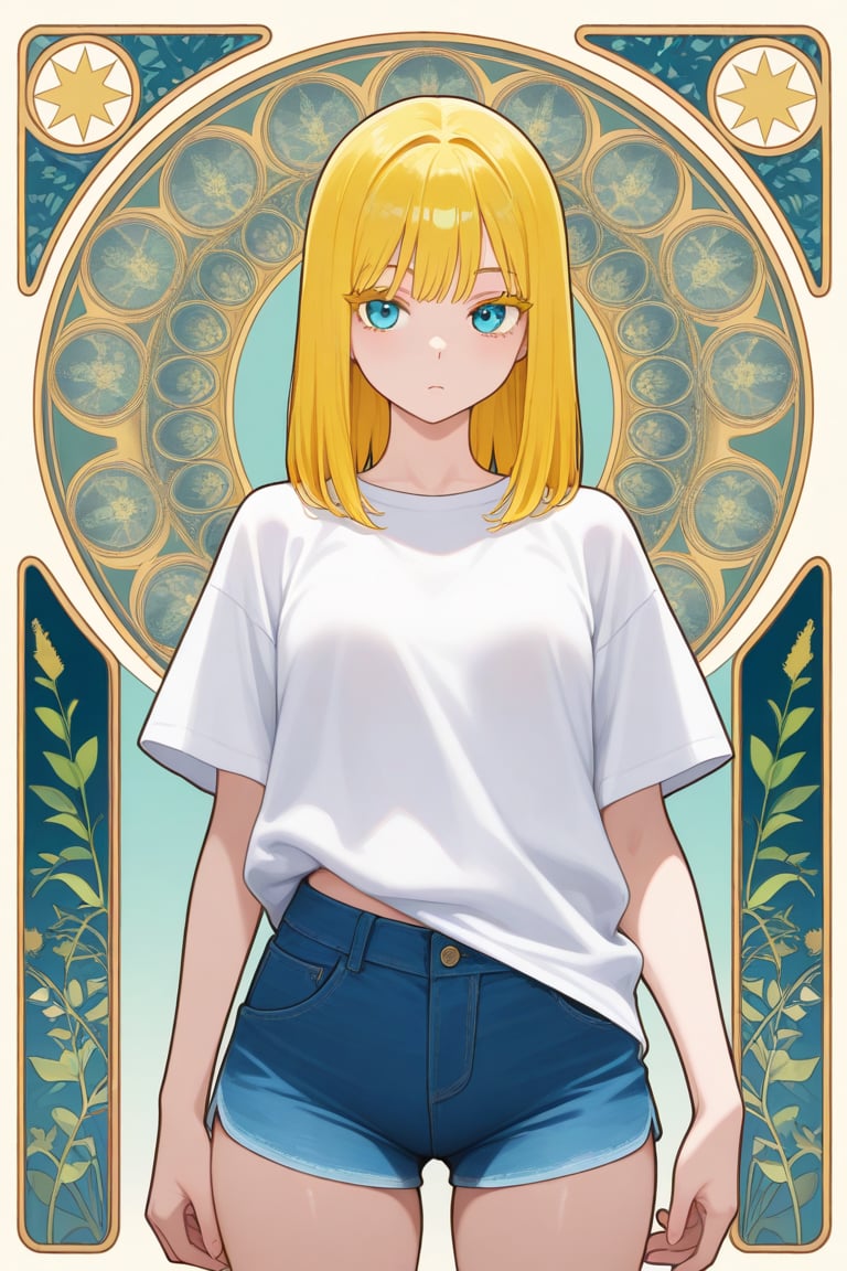 Art Nouveau,  1girl,  medium hair by 幽鬼処刑人２年目 on Tensor.Art