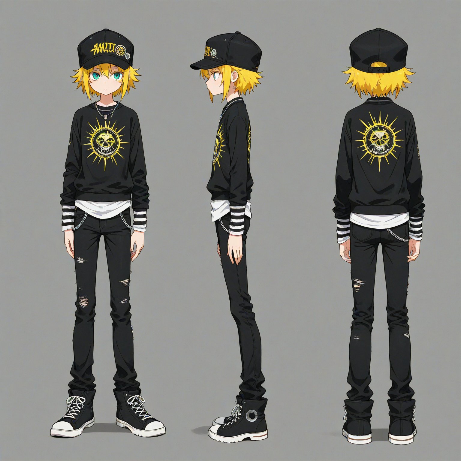 Punk,  Headwear,  turnaround by 幽鬼処刑人２年目 on Tensor.Art