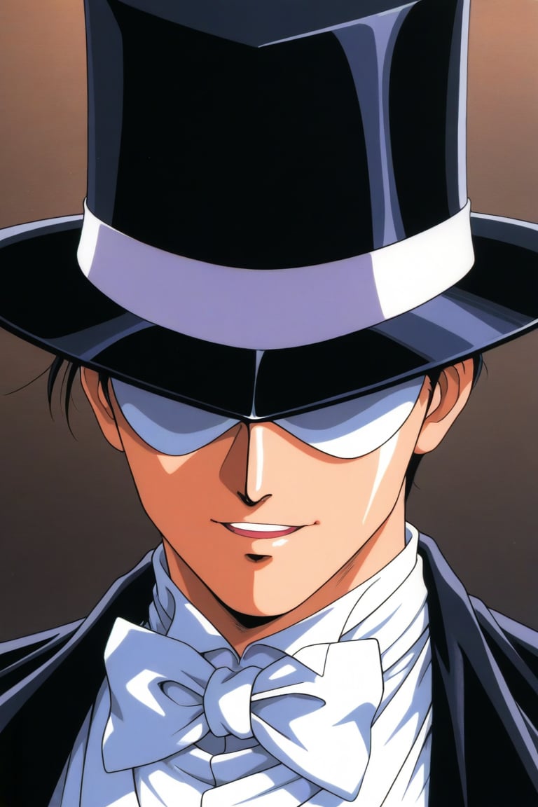 1990s,  (((((Tuxedo kamen))))),  Hat by 幽鬼処刑人２年目 on Tensor.Art