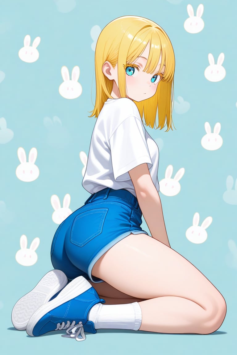 Rabbit background,  1girl,  medium hair by 幽鬼処刑人２年目 on Tensor.Art