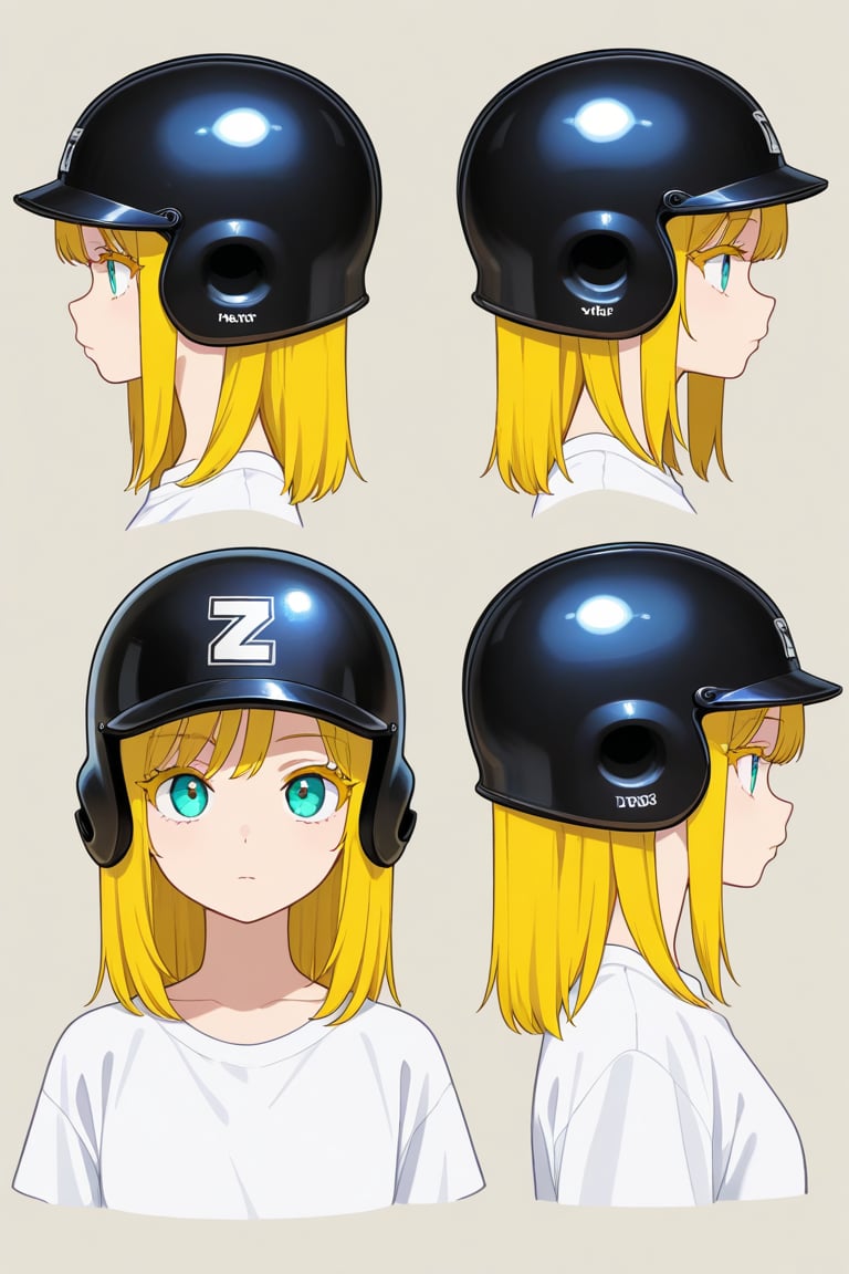 Baseball helmet,  portrait,  reference sheet by 幽鬼処刑人２年目 on Tensor.Art