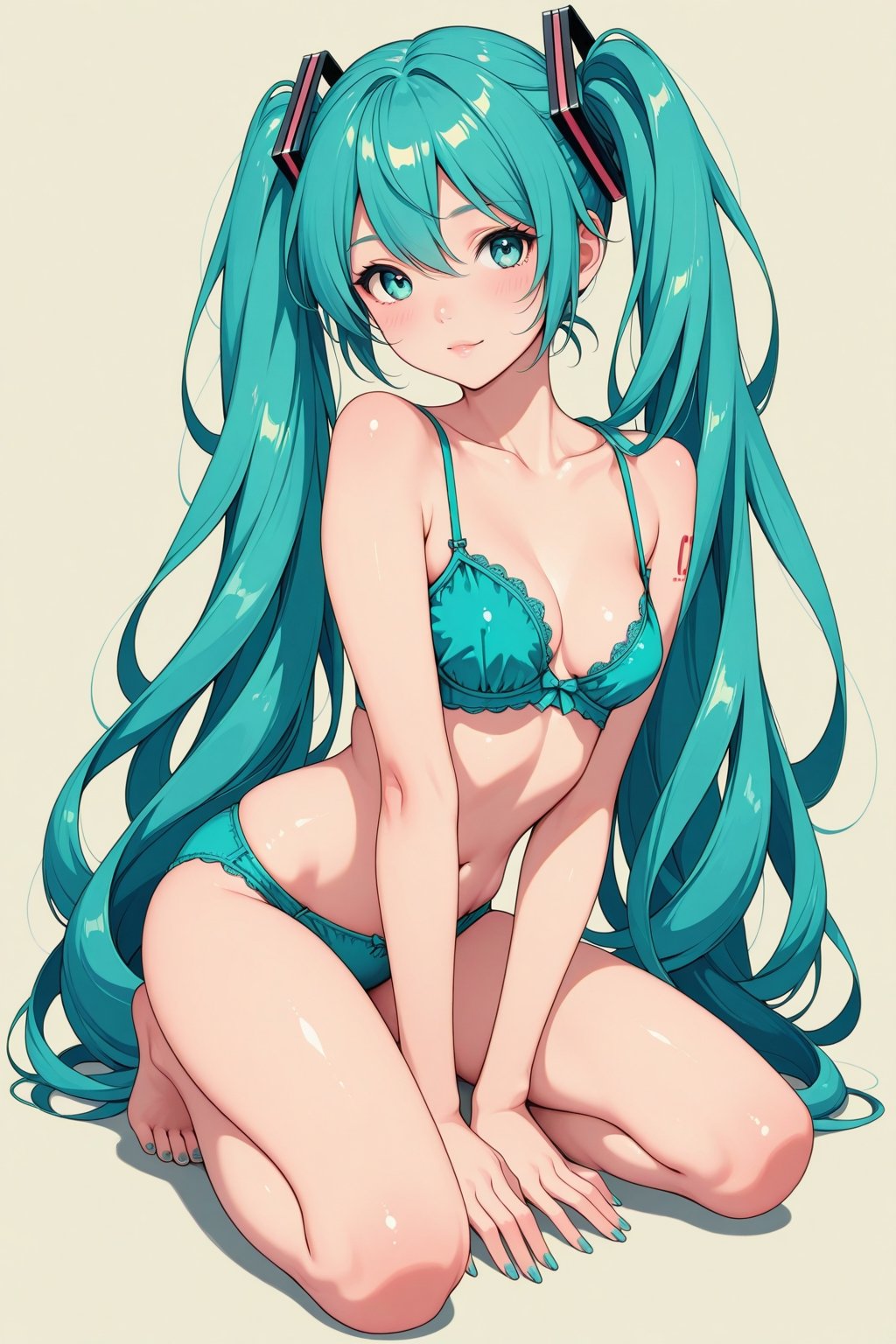 Hatsune Miku,  turquoise hair,  long hair by PrinteristArtGallery on Tensor.Art