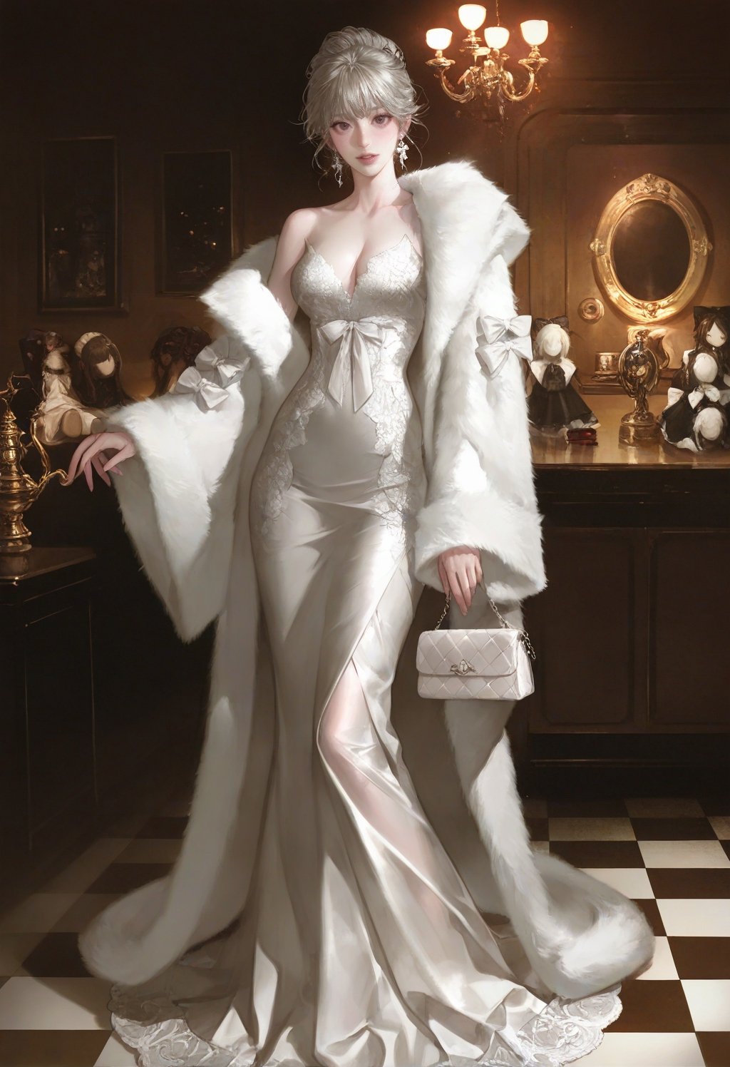 professional fashion photography. Art Style & Atmosphere `luxurious`,  `glamorous`,  `opulent` by ❤︎ ·̩͙  郑艺云 on Tensor.Art