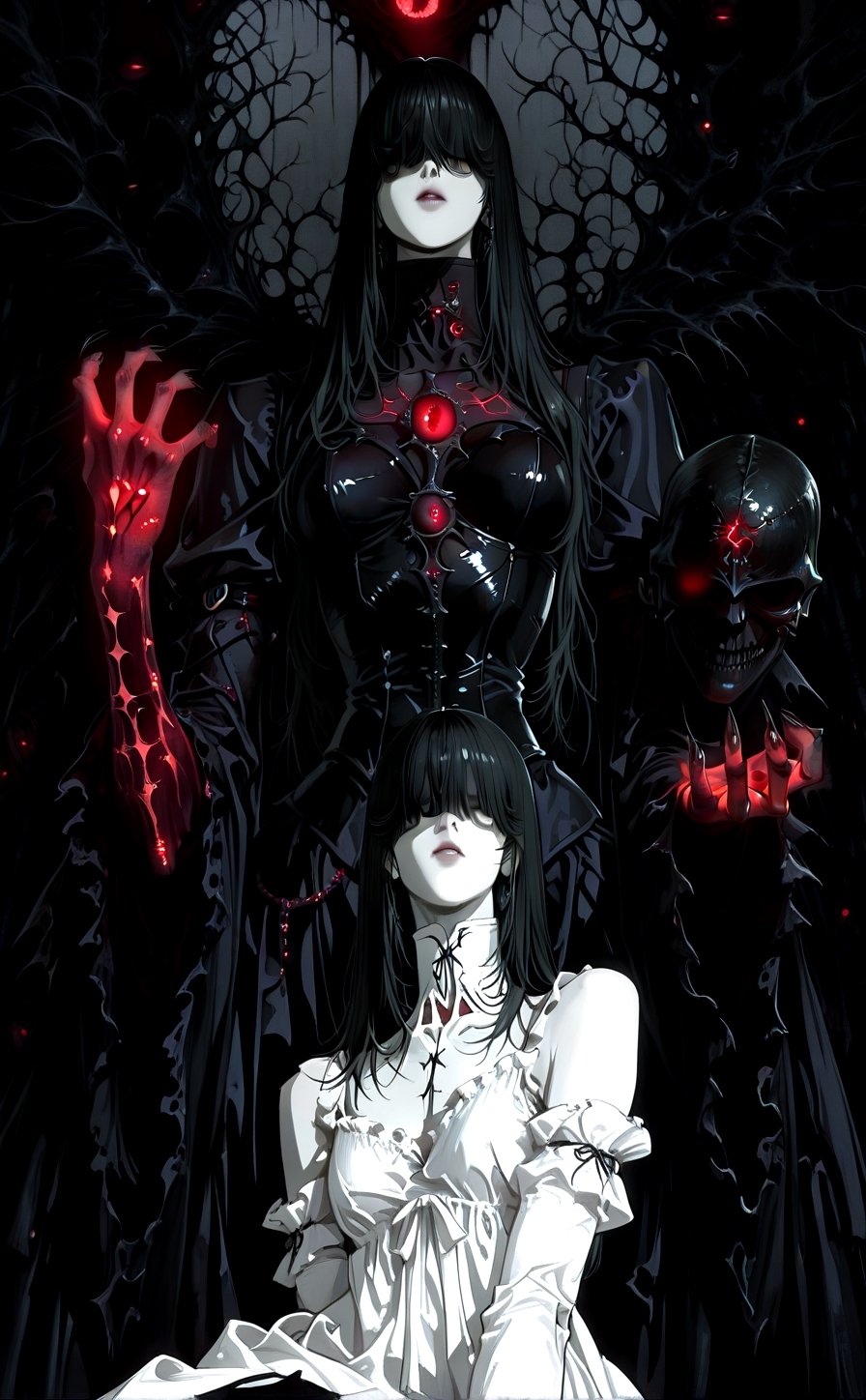 (ethereal dark tale by Tim Sale),  young anime yurei girl,  hazel eyes by Emreya on Tensor.Art
