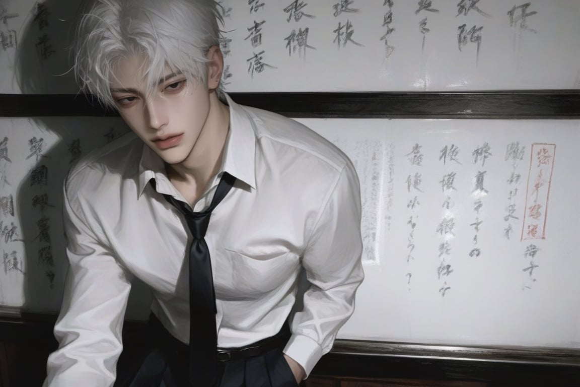 1 man,  solo,  white hair by 𝓁umi𓈒 on Tensor.Art