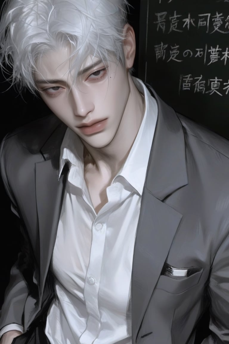 1 man,  solo,  white hair by 𝓁umi𓈒 on Tensor.Art