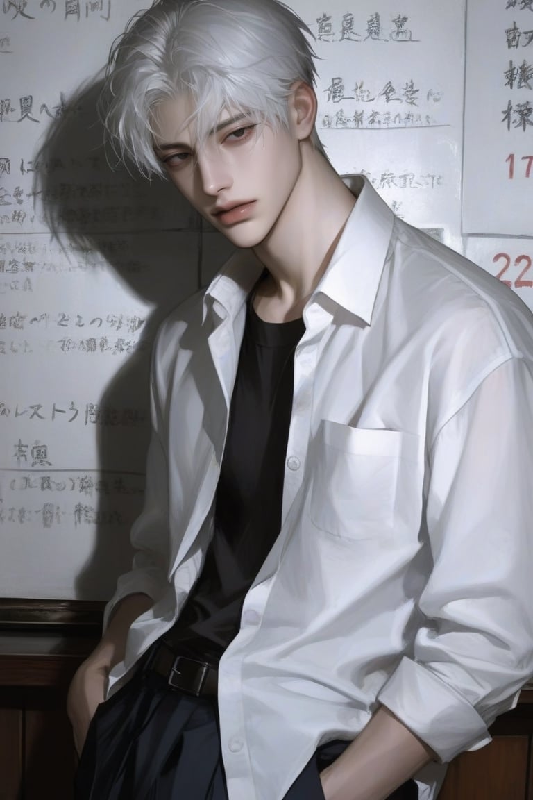 1 man,  solo,  white hair by 𝓁umi𓈒 on Tensor.Art
