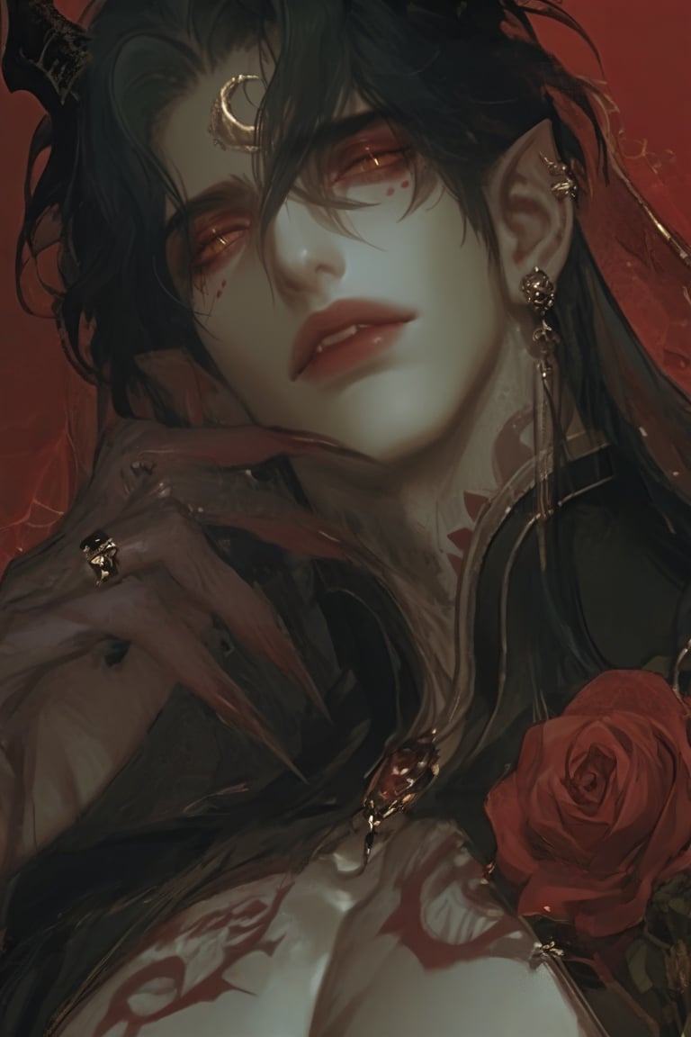 1boy,  hair between eyes,  jewelry by livvy on Tensor.Art