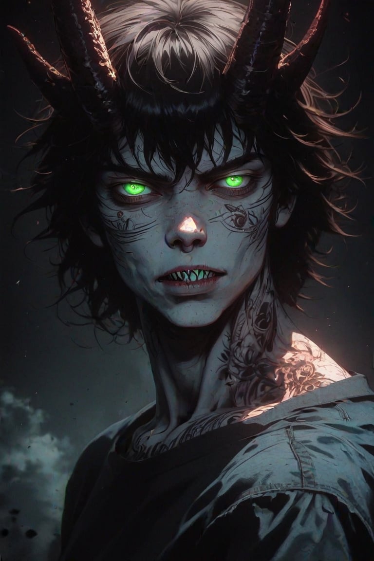 Create a character named Luka,  an earthly name for a demon who is currently sealed and perceived as a human. Luka appears...