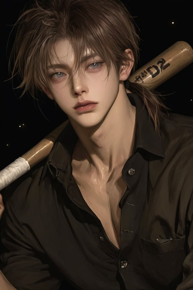 1 boy solo,  with,  long brown hair by Ssss on Tensor.Art