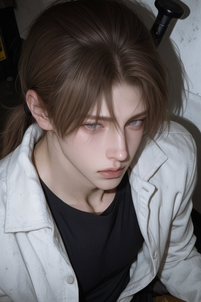 1 boy solo,  with,  long brown hair by Ssss on Tensor.Art