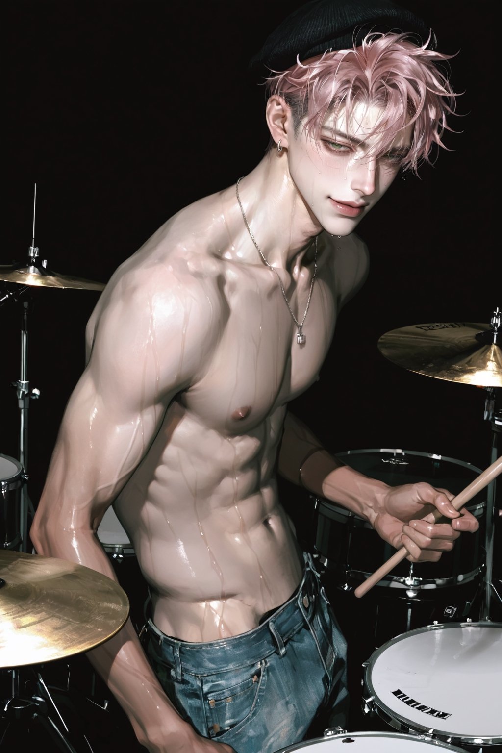 soft smirk,  half-closed eyes,  Mature boy 1boy by Ninone_ryo on Tensor.Art