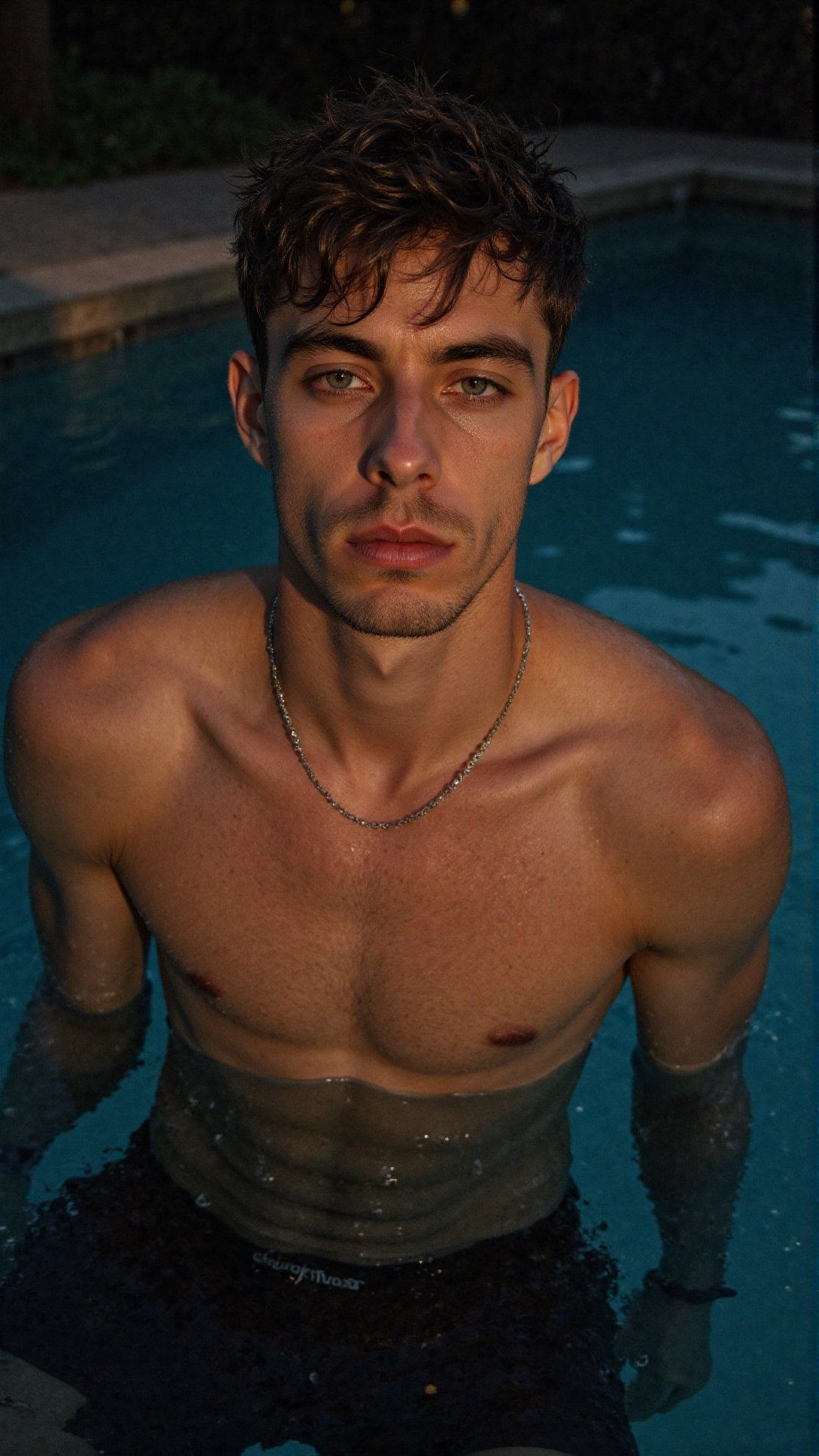 "Cinematic editorial portrait of Kai Havertz,  German football star,  embodying modern athletic masculinity and effortless...