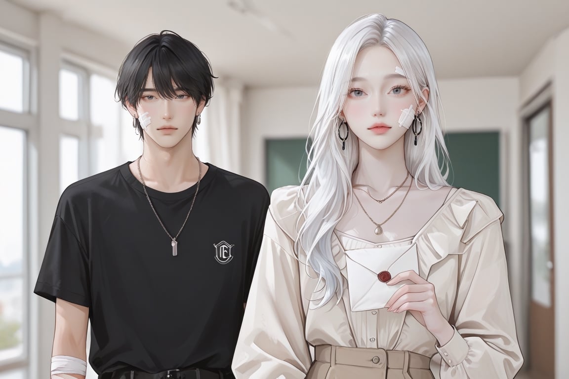 a handsome young man with short black hair,  black eyes,  wearing a black shirt by Kate on Tensor.Art