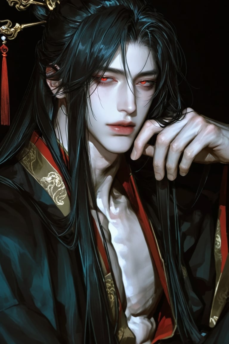 solo,  looking at viewer,  long hair by m.mxew on Tensor.Art