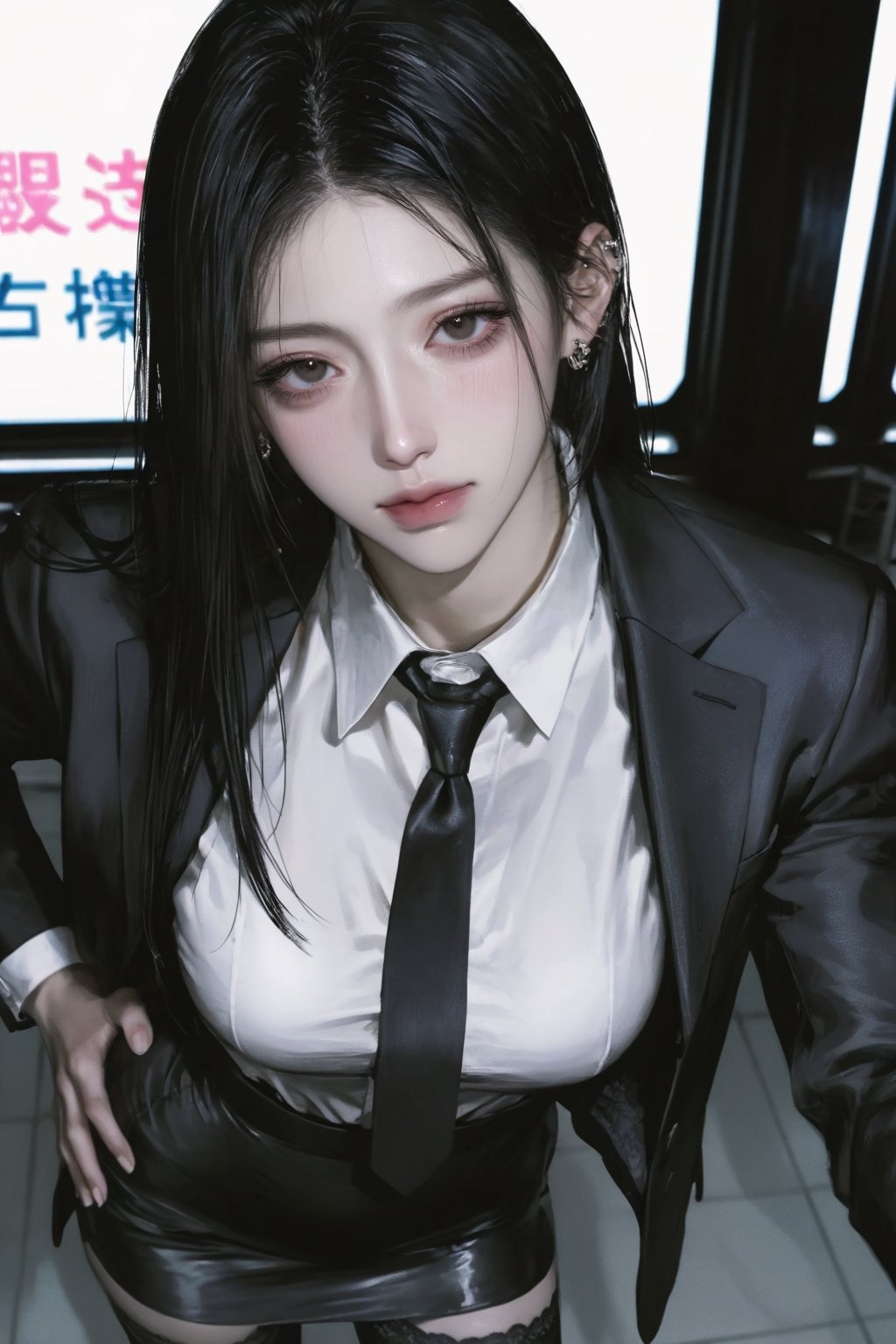 1. A beautiful young woman,  young east asian woman with a beautiful K-pop idol aesthetic,  gentle face by Kitsuna on Tens...