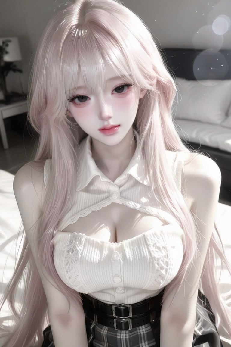 (1girl),  (pale skin),  (pink hair by Karamind  on Tensor.Art