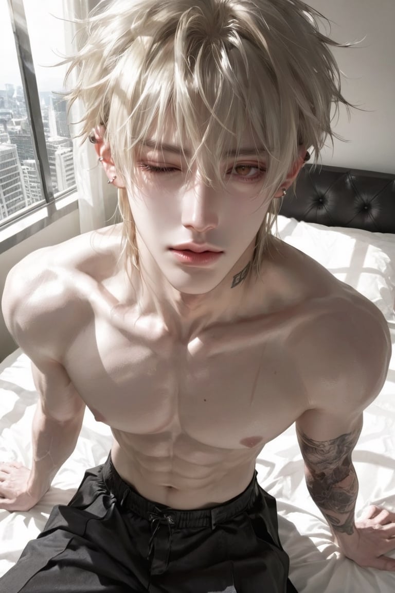 Solo,  male,  viewed from a high-angle side perspective toward the viewer by Alr on Tensor.Art