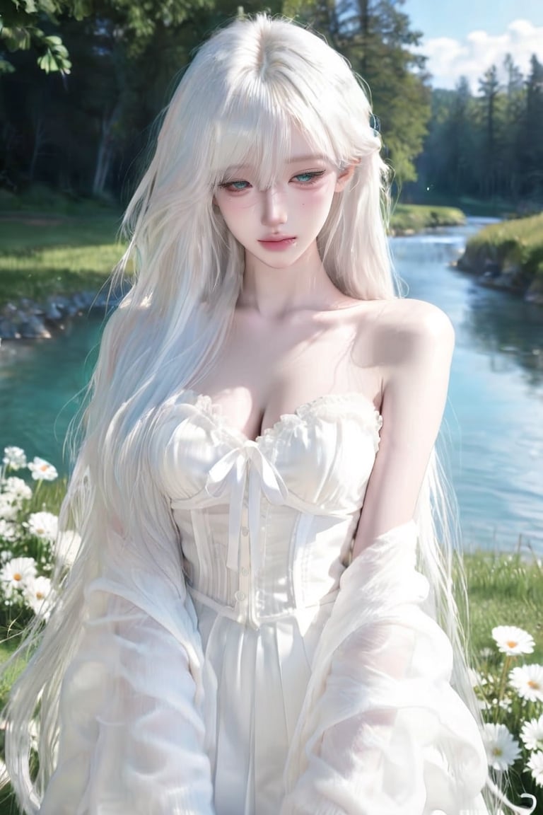 A beautiful young woman with a sweet,  gentle face,  clear complexion by Blue on Tensor.Art