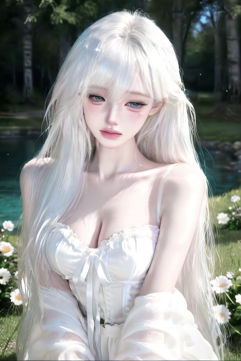 A beautiful young woman with a sweet,  gentle face,  clear complexion by Blue on Tensor.Art