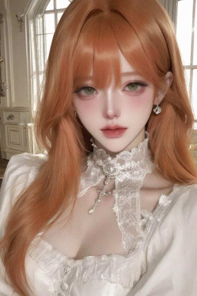 (1girl),  solo woman ,  glossy ginger hair by ˗ˏˋ ☆ Mali͜͡na 𖦹 ˚ on Tensor.Art