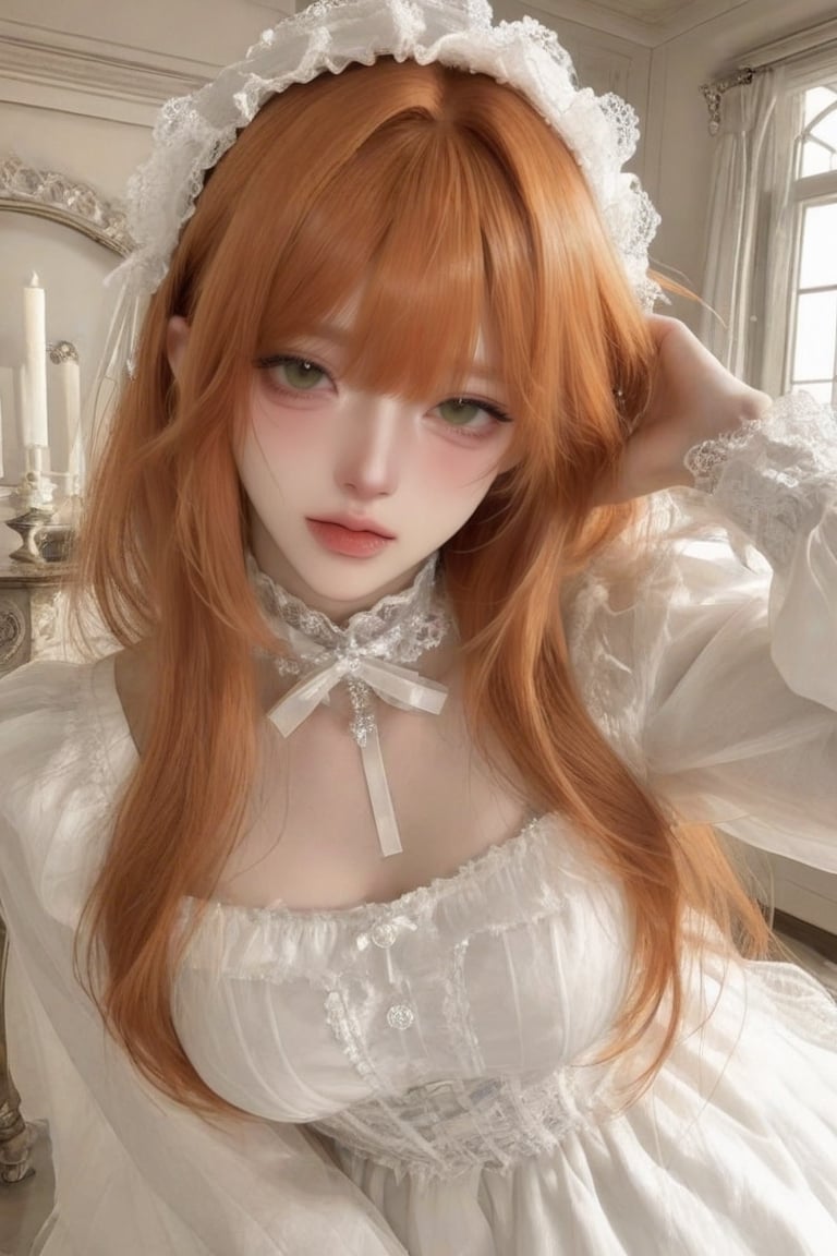 (1girl),  solo woman ,  glossy ginger hair by ˗ˏˋ ☆ Mali͜͡na 𖦹 ˚ on Tensor.Art