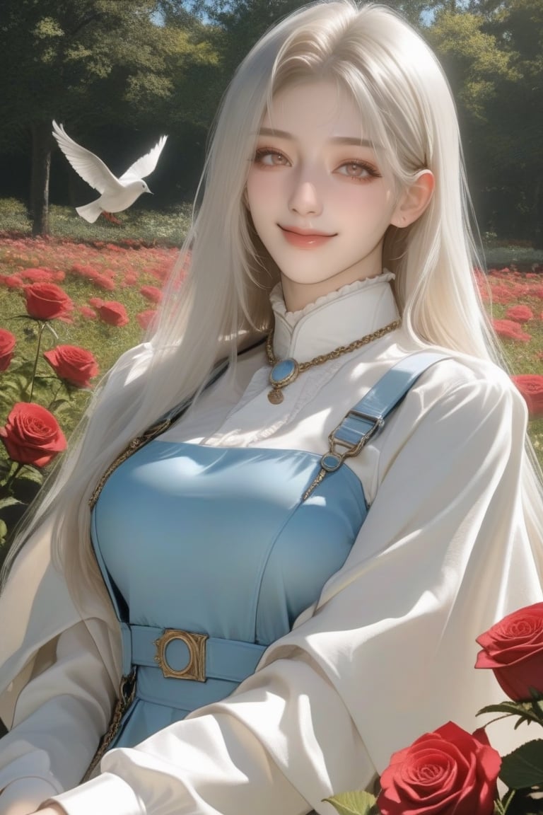 Attire/Uniform: A deep blue,  gold-trimmed formal uniform,  exuding elegance and the orderly demeanor of a high-ranking mi...