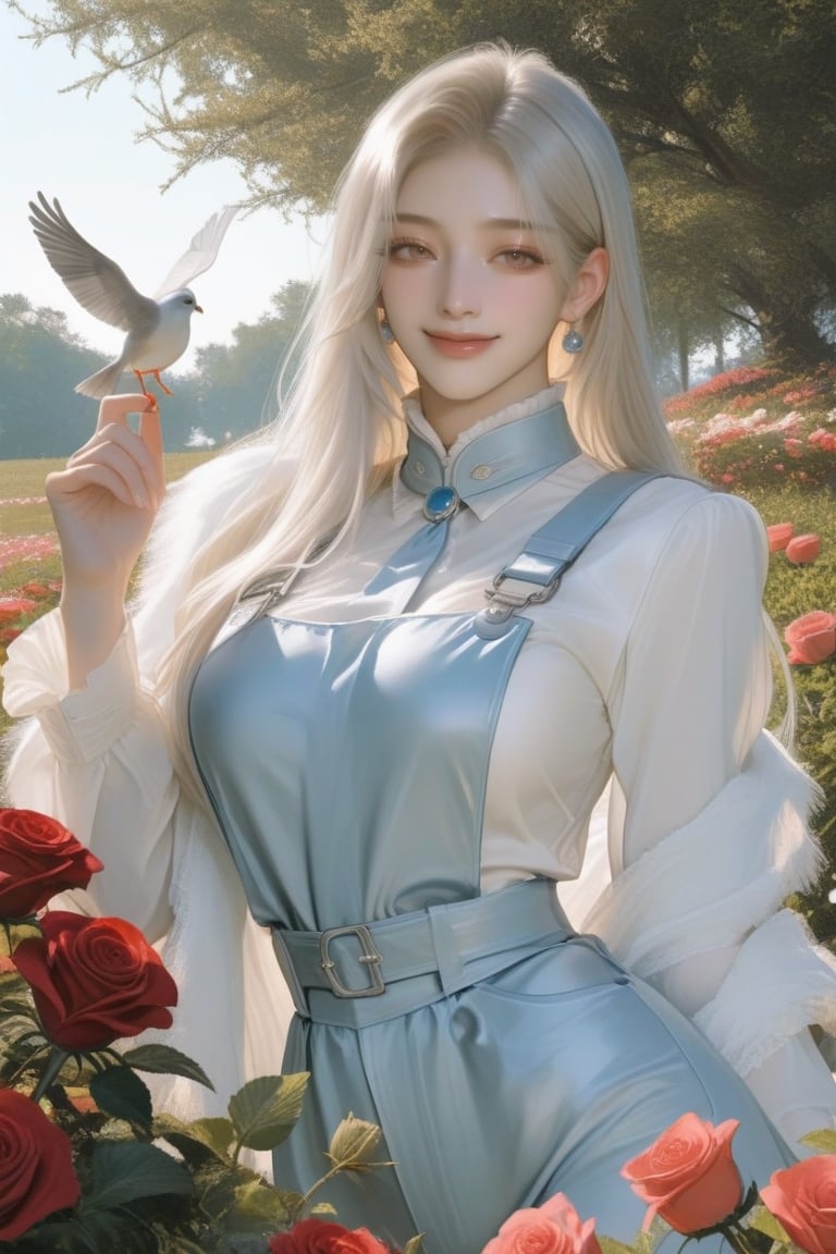 Attire/Uniform: A deep blue,  gold-trimmed formal uniform,  exuding elegance and the orderly demeanor of a high-ranking mi...