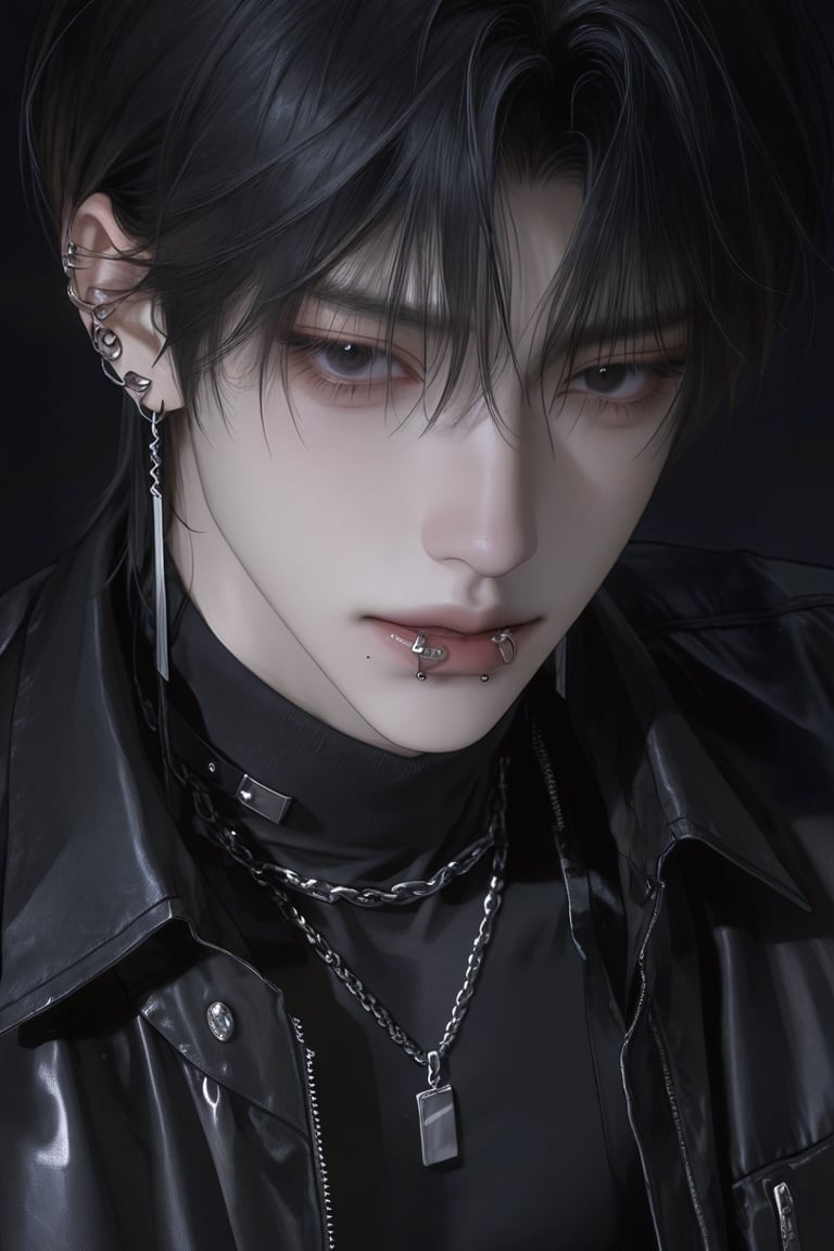 A boy,  man,  solo Bangs styled to fall close to the eyes by Lin on Tensor.Art
