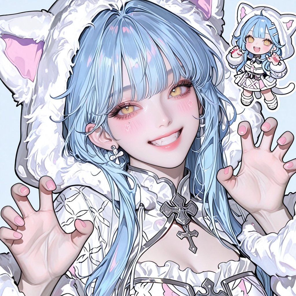 1girl,  blue hair,  long by user_944739920658851738 on Tensor.Art