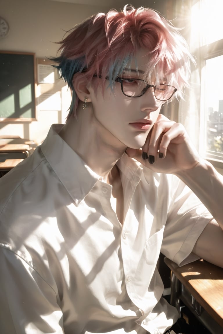 male focus,  one eye closed,  sleeves rolled up by ต้อดกะต้อด on Tensor.Art