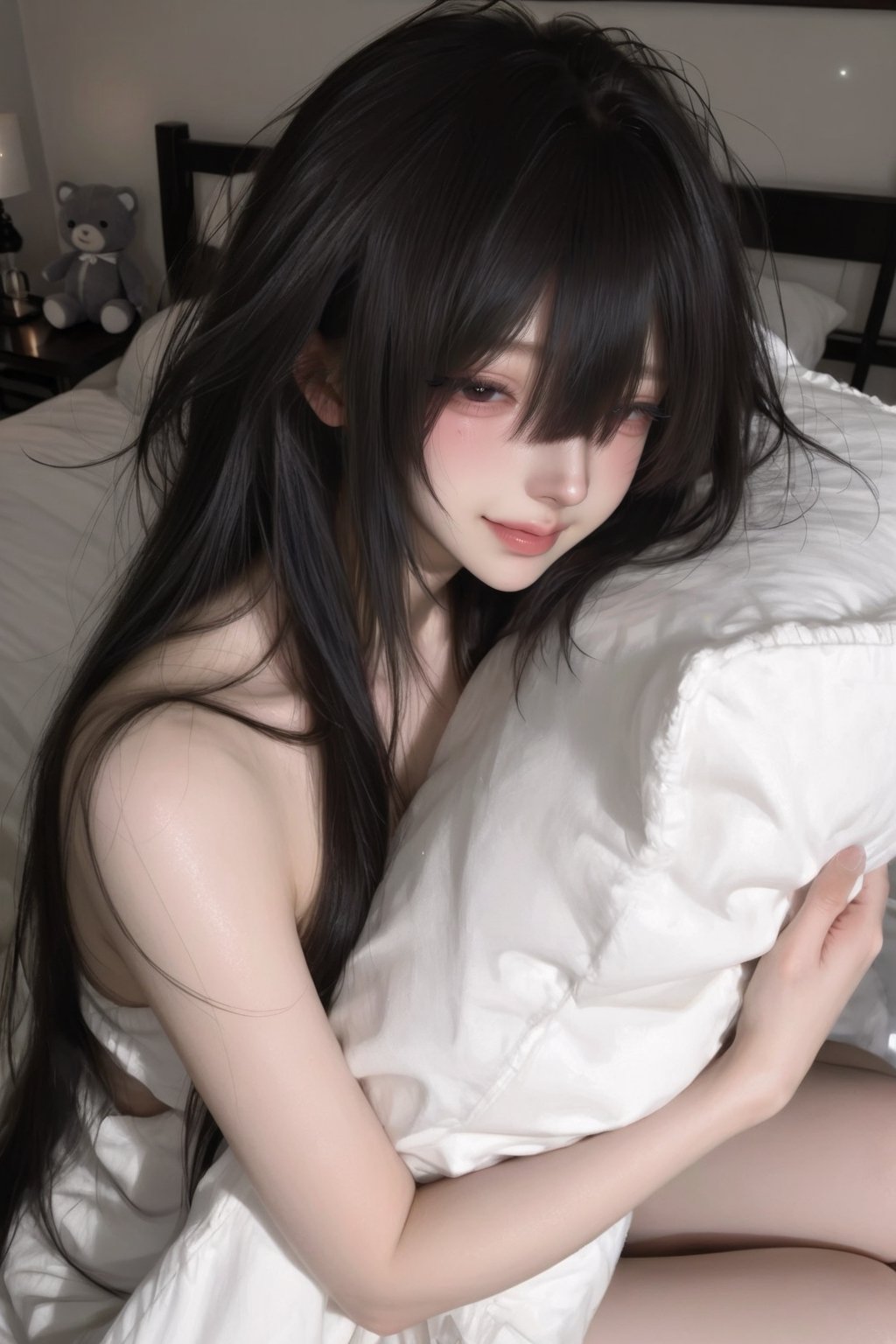 Quantity: 1girl,  solo Hair: Long hair,  (jet black hair) by Sin on Tensor.Art