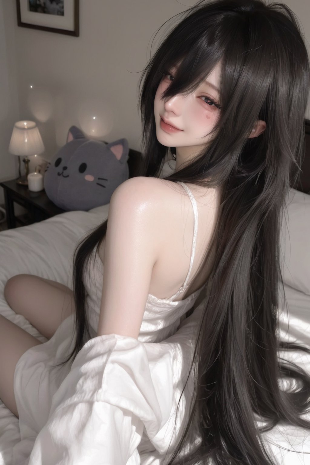 Quantity: 1girl,  solo Hair: Long hair,  (jet black hair) by Sin on Tensor.Art