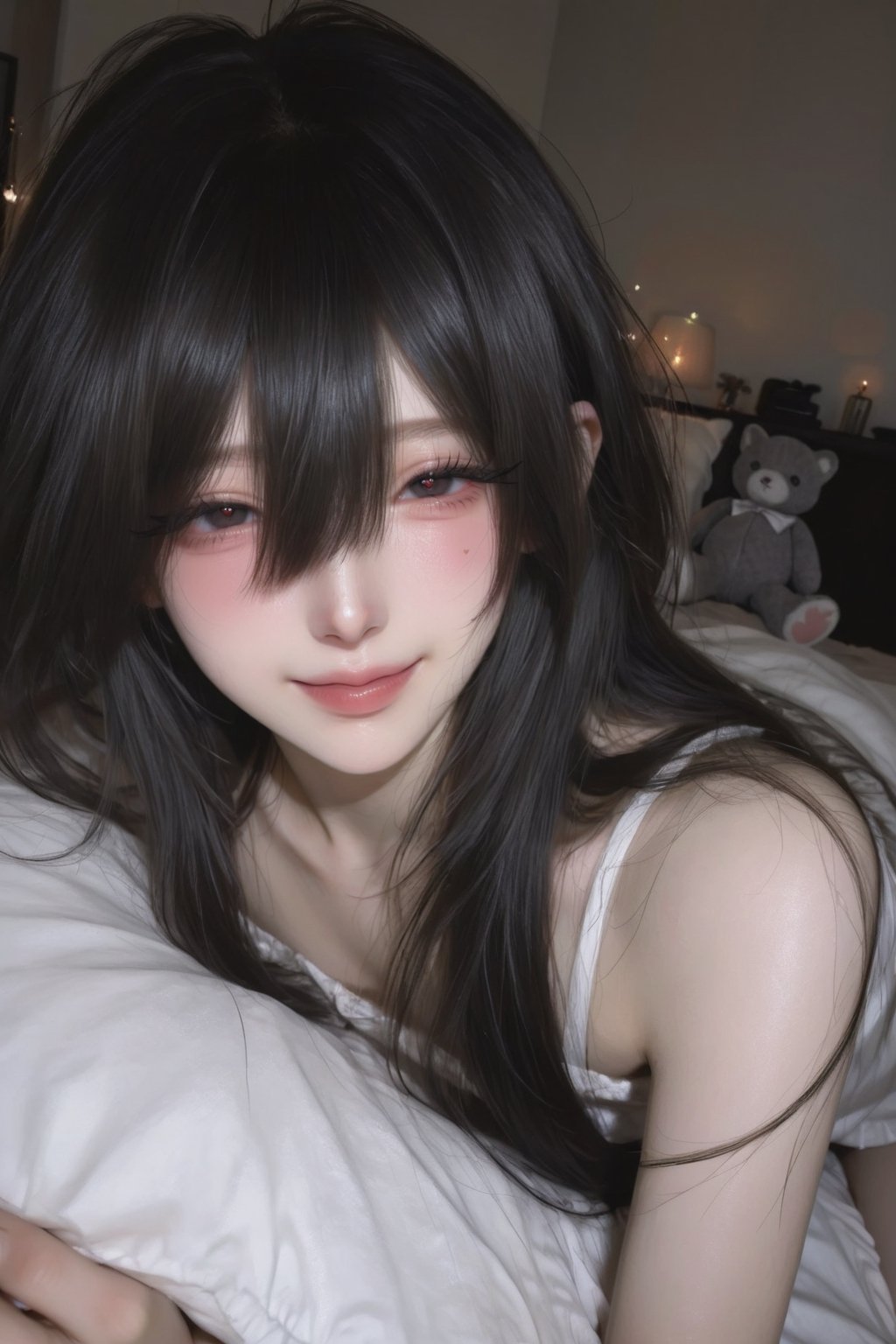 Quantity: 1girl,  solo Hair: Long hair,  (jet black hair) by Sin on Tensor.Art