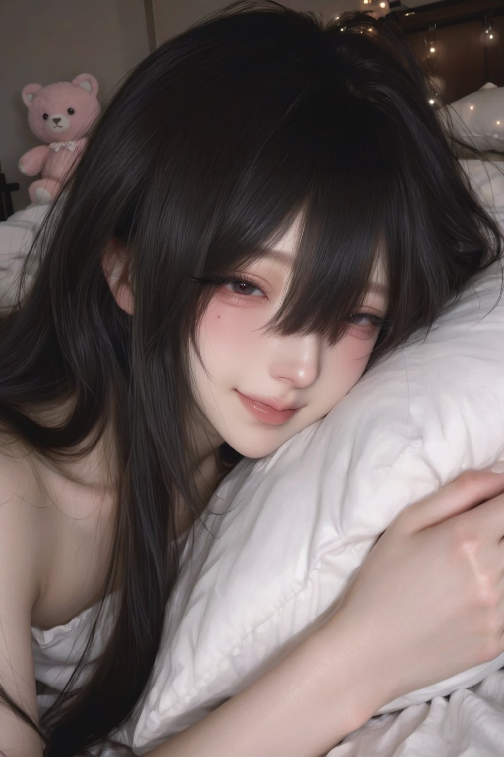Quantity: 1girl,  solo Hair: Long hair,  (jet black hair) by Sin on Tensor.Art