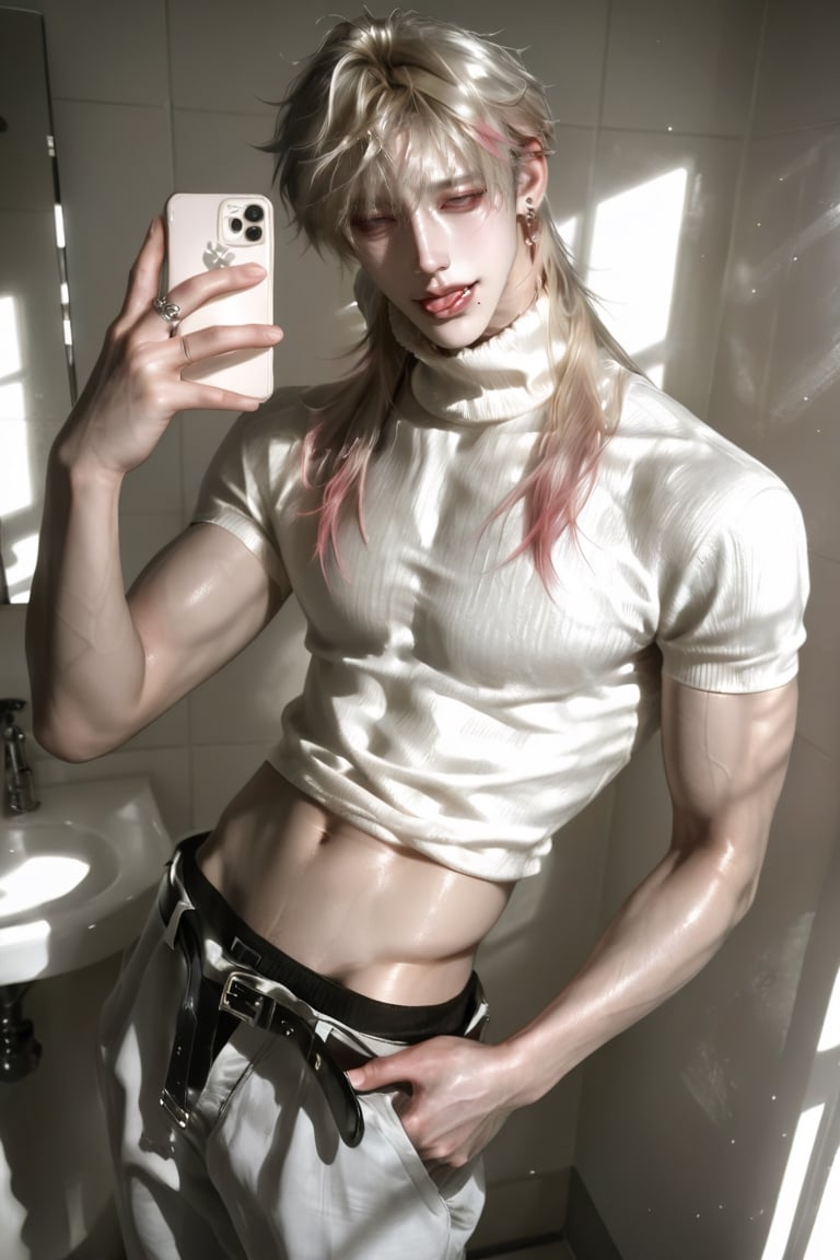 tanned skin,  sleeves rolled up ,  standing ((Licking lips : 1.3)) by user_962170220795938823 on Tensor.Art