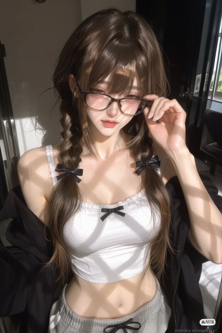 The photograph shows a single teenage girl with beautiful very long,  brown hair styled in a Hime (princess hairstyle) wit...