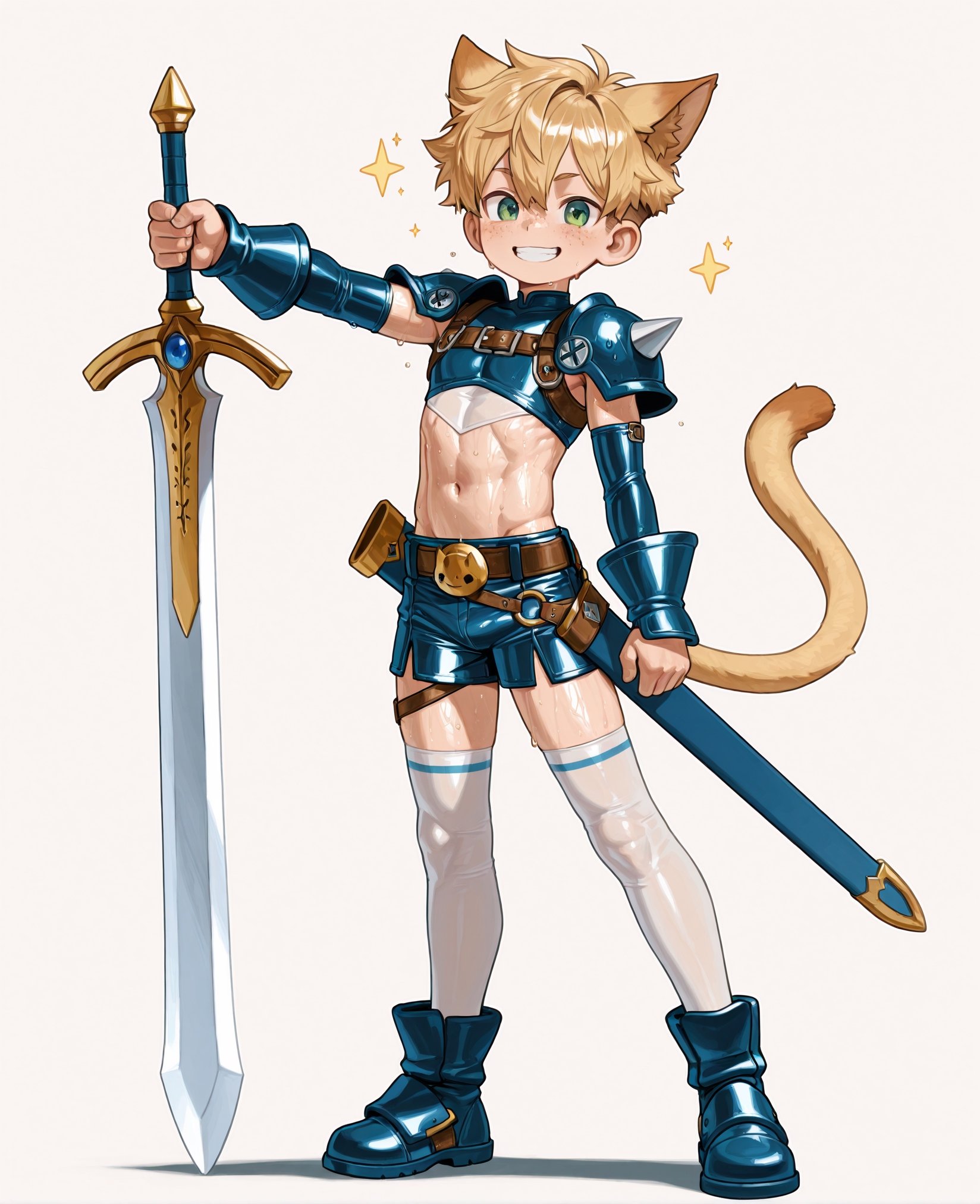 One solo singular character. Young male character,  young fantasy role playing anime cute boy character,  little boy fanta...